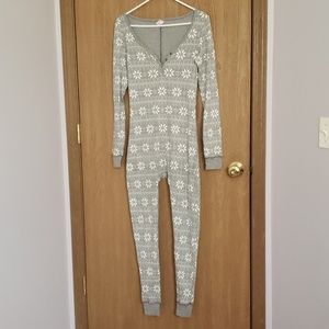 VS Pink One piece Pajama with back flap